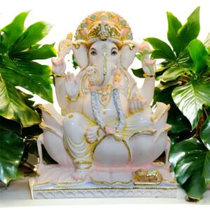 Ganesh,White Marble Statue