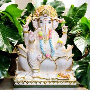 Ganesh,White Marble Statue