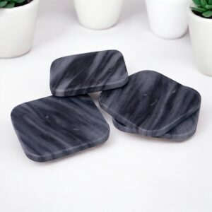Marble Coaster ( Aqua Black )