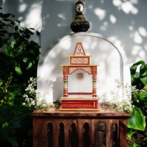 Marble Home Temple 32 inch ( Small Painting )