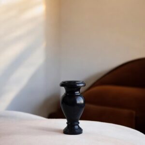 Black Marble Flower Vase