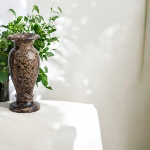 Emperador Dark Marble Vase Flower